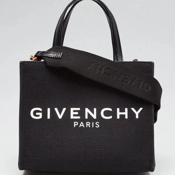 Givenchy Black Canvas Mini G Shopping Tote Bag - Picture 1 of 11